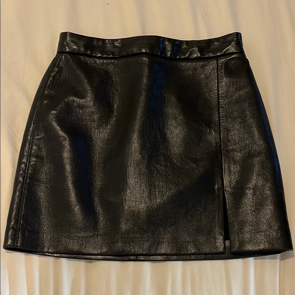 Wilfred Black A-Line Wrap Mini Skirt for Night Out
